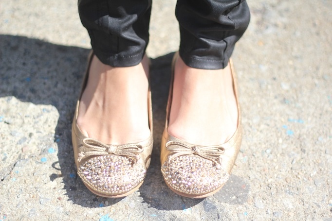 studded shoes Sam Edelman, goldene schuhe Sam Edelman