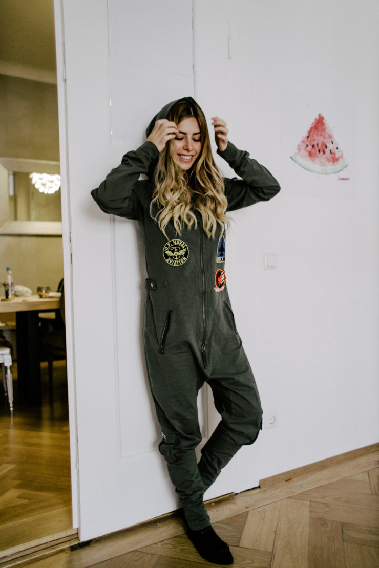 Bloggerin Luisa, Overall, Onesie, olivgrün