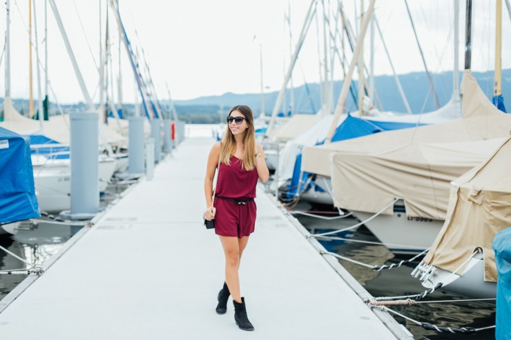 jumpsuit bordeaux rot, bodensee segelboot