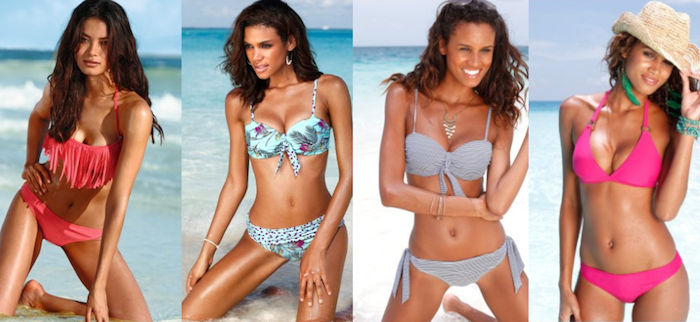 pinker bikini bonprix, bonprix grauer bikini