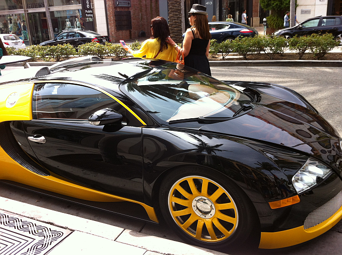 black sports car