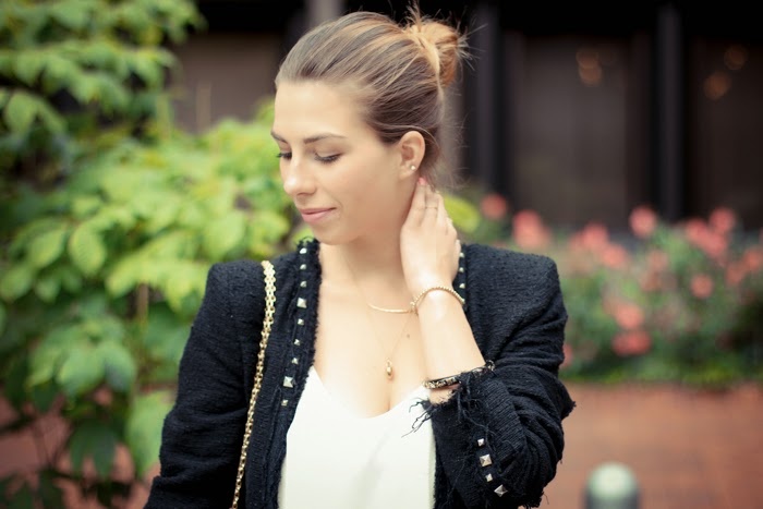 black studded blazer zara