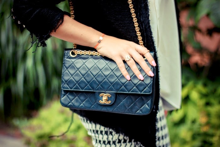 Vintage Chanel tasche schwarz
