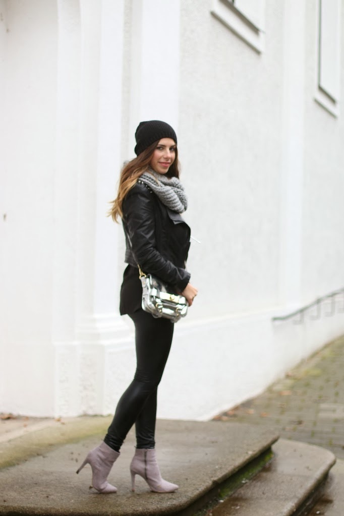 schwarze lederjacke mit nieten lookbookstore