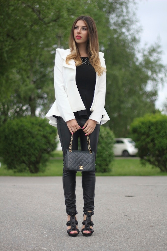 peplum blazer white lookbookstore