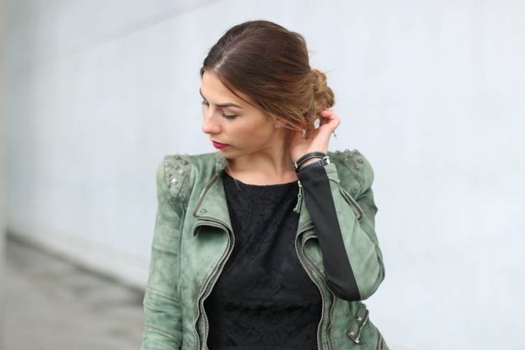 green studded jacket lookbookstore