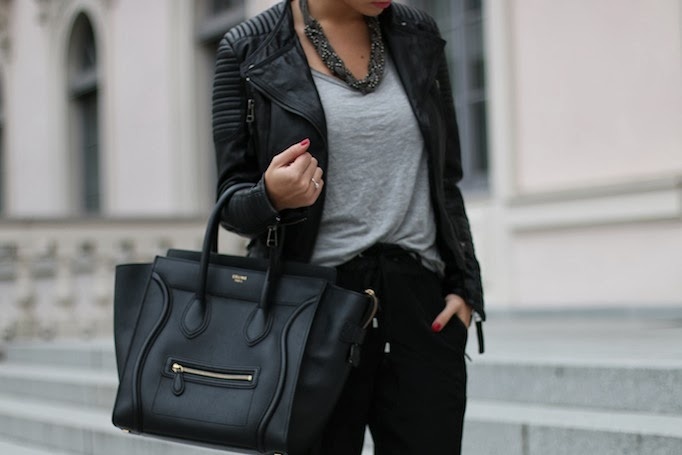 black Céline Luggage Bag