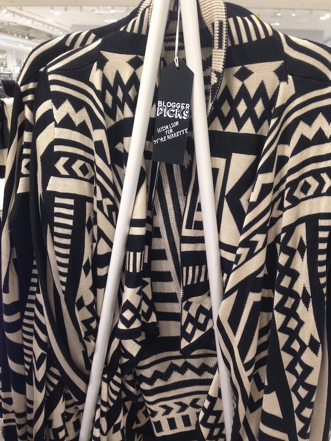 patterned jacket black and white