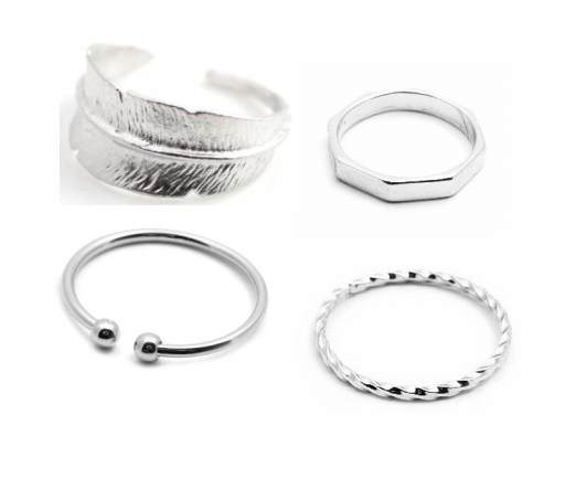 dünne silber ringe madeleine issing knuckle rings