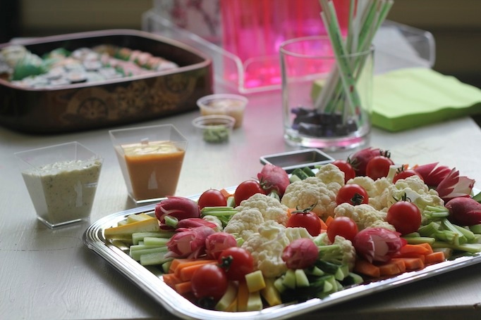 gemüse mit dip
