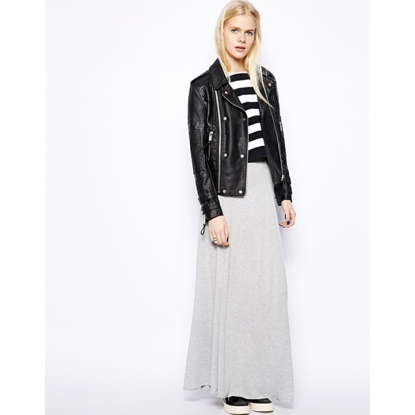 grauer maxirock asos, grey skirt asos