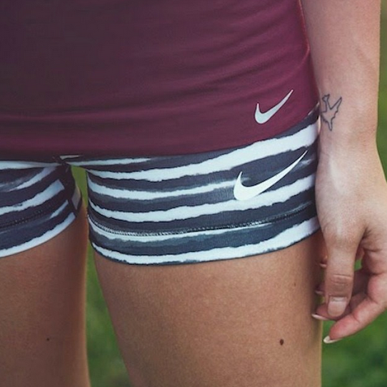 nike shorts blue white