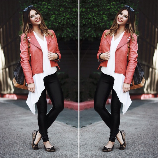 rote lederjacke
