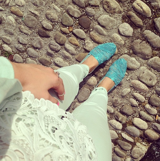 turquoise ombre shoes Toms