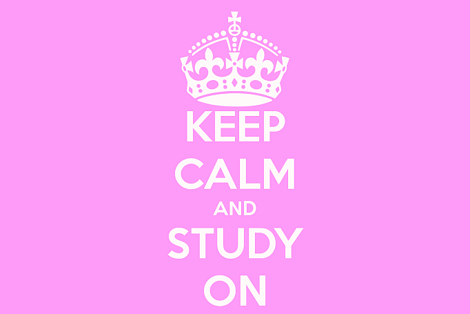 keep calm and study on