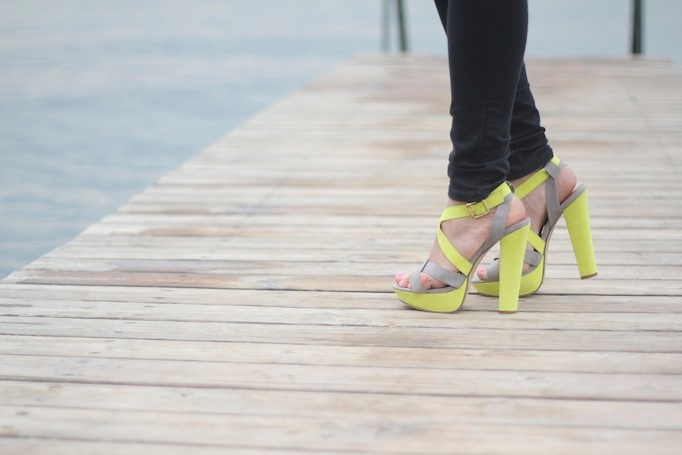 yellow high heels primark