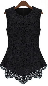 black lace top peplum lookbookstore