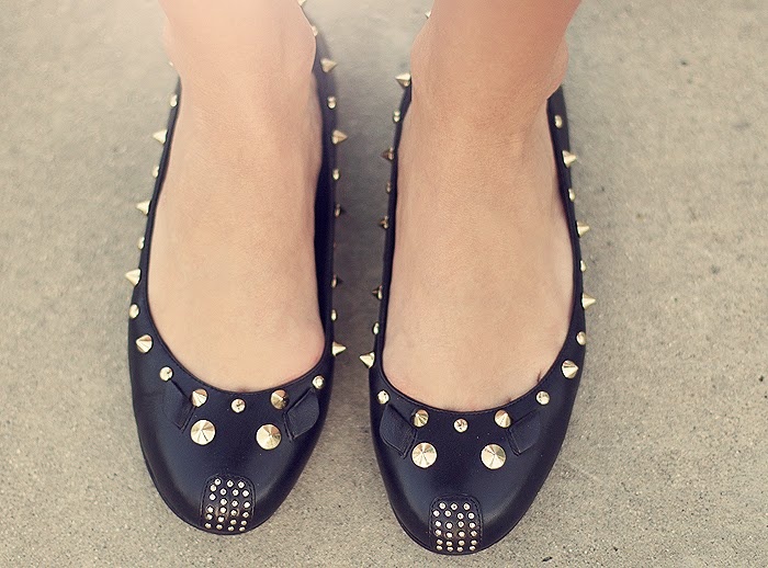 ballerinas mit nieten schwarz Marc Jacobs