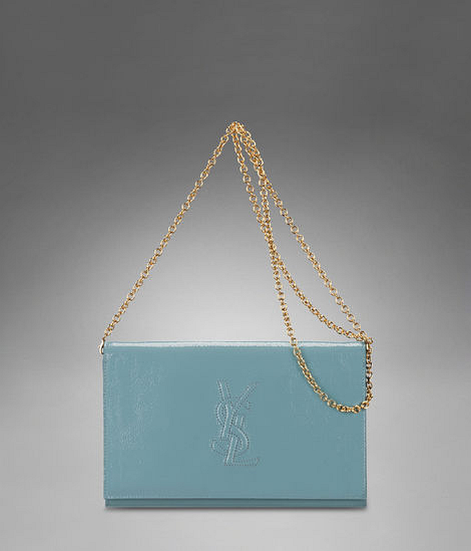 YSL Clutch türkis mint