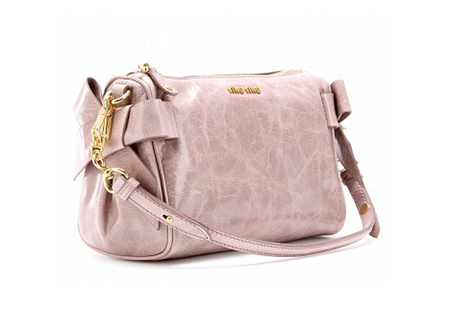 miu miu bow bag clutch pouch rose