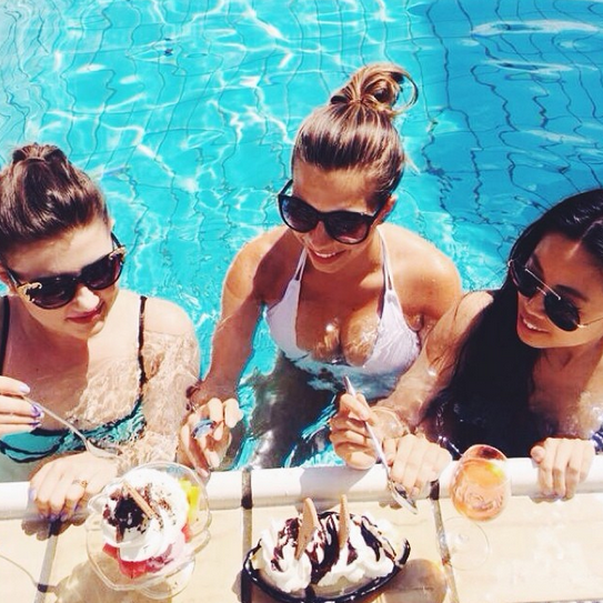 ice cream by the pool