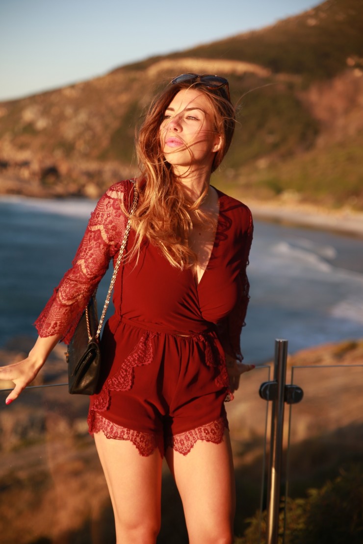 jumpsuit dark red Boutique on Melrose