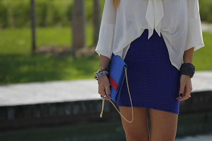 Outfit: Blue studded Nelly Heels