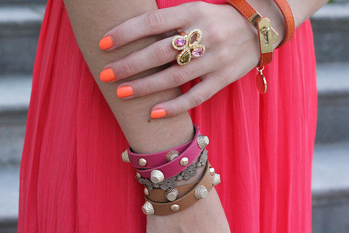 Outfit: Color Blocking maxi skirt