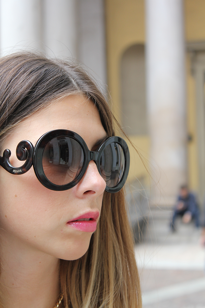 baroque glasses Prada