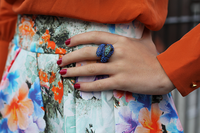 Outfit: Orange meets Blue