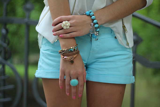Outfit: Perfect Summer Colors - white & turquoise