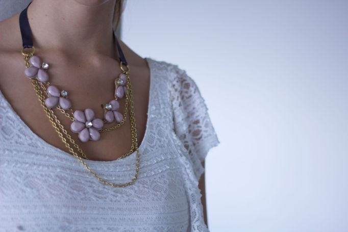 Outfit: White lace and lilac Flowers ( & my new Marc Jacobs bag)