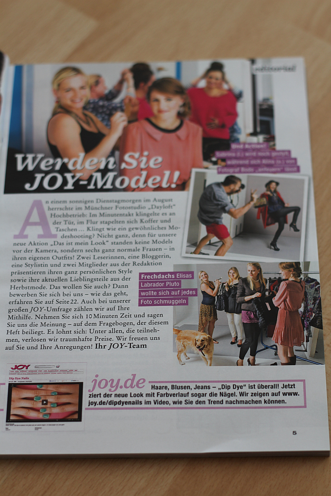 Press: Me in JOY Oktober 2012
