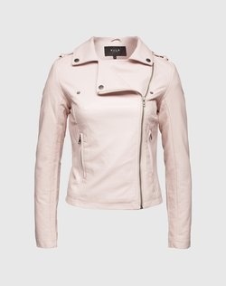 rosa Biker Lederjacke Vila