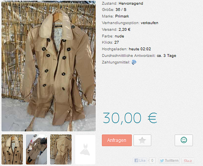 primark beiger parka