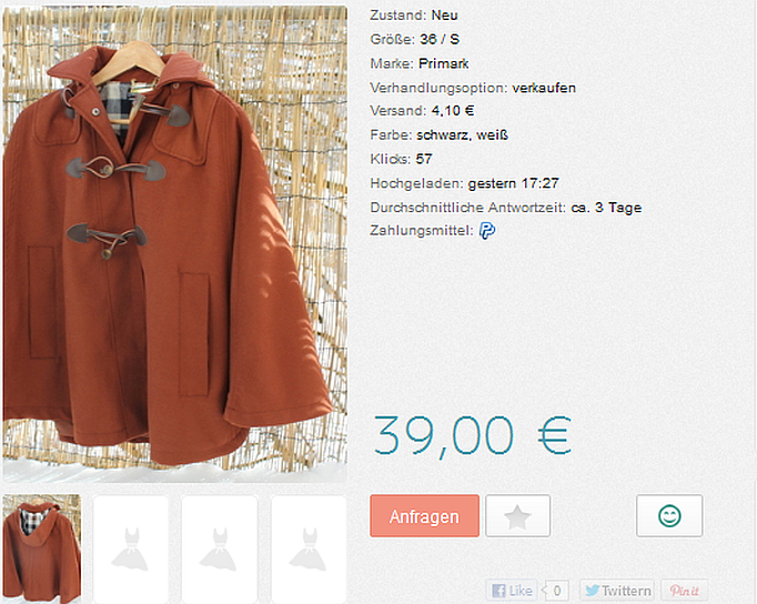 primark jacke braun