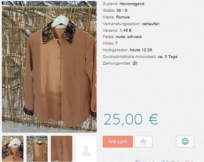romwe bluse braun