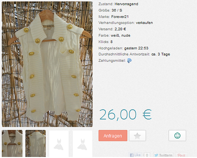 forever 21 weste weiß