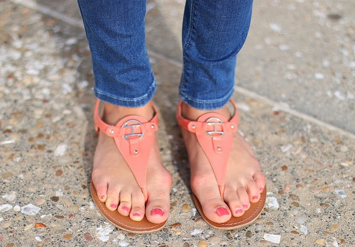 tommy hilfiger sandals peach