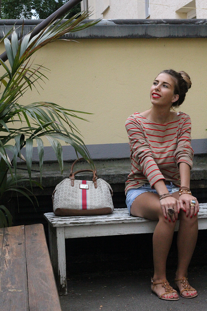 Stripes and a Bun:  Relaxed Summer Outfit