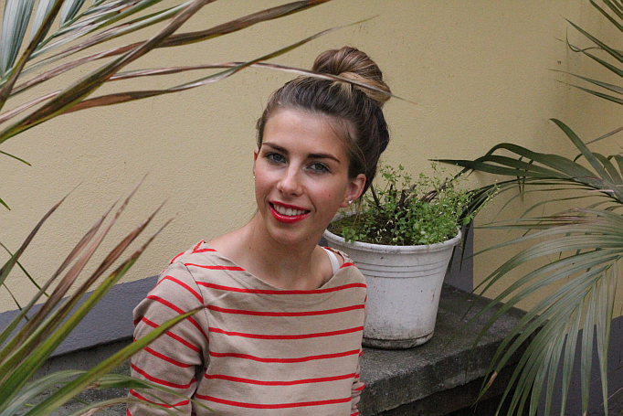 Stripes and a Bun:  Relaxed Summer Outfit