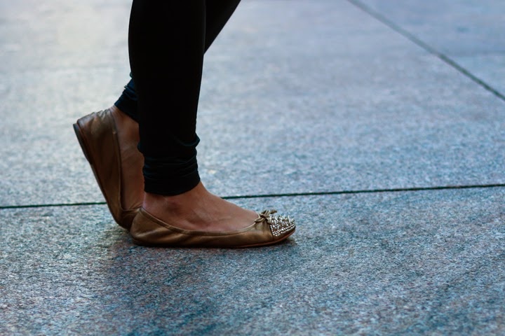 bronze ballerinas von sam edelmann