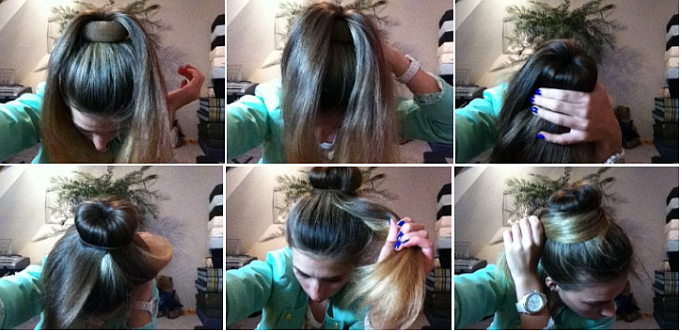 how to make a donut hair bun