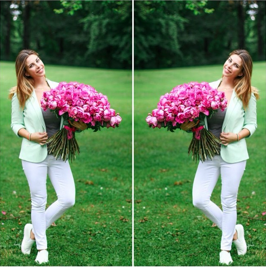 flower bouquet of piage roses