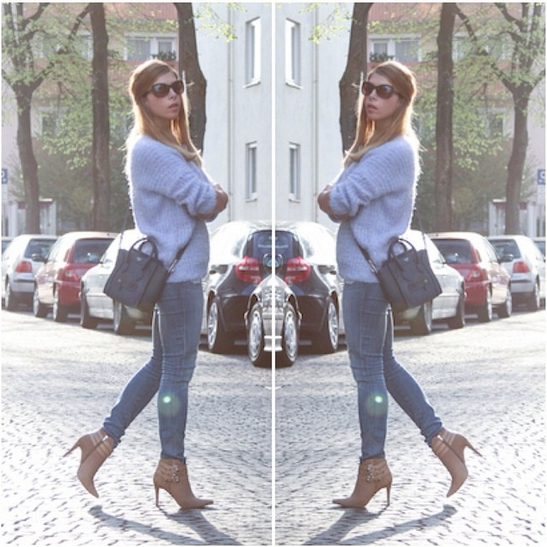 city outfit mit hohen schuhen
